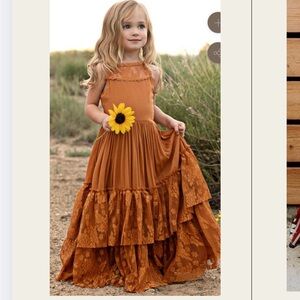 Joyfolie 5T Burnt Orange long flowy dress, smoke free home